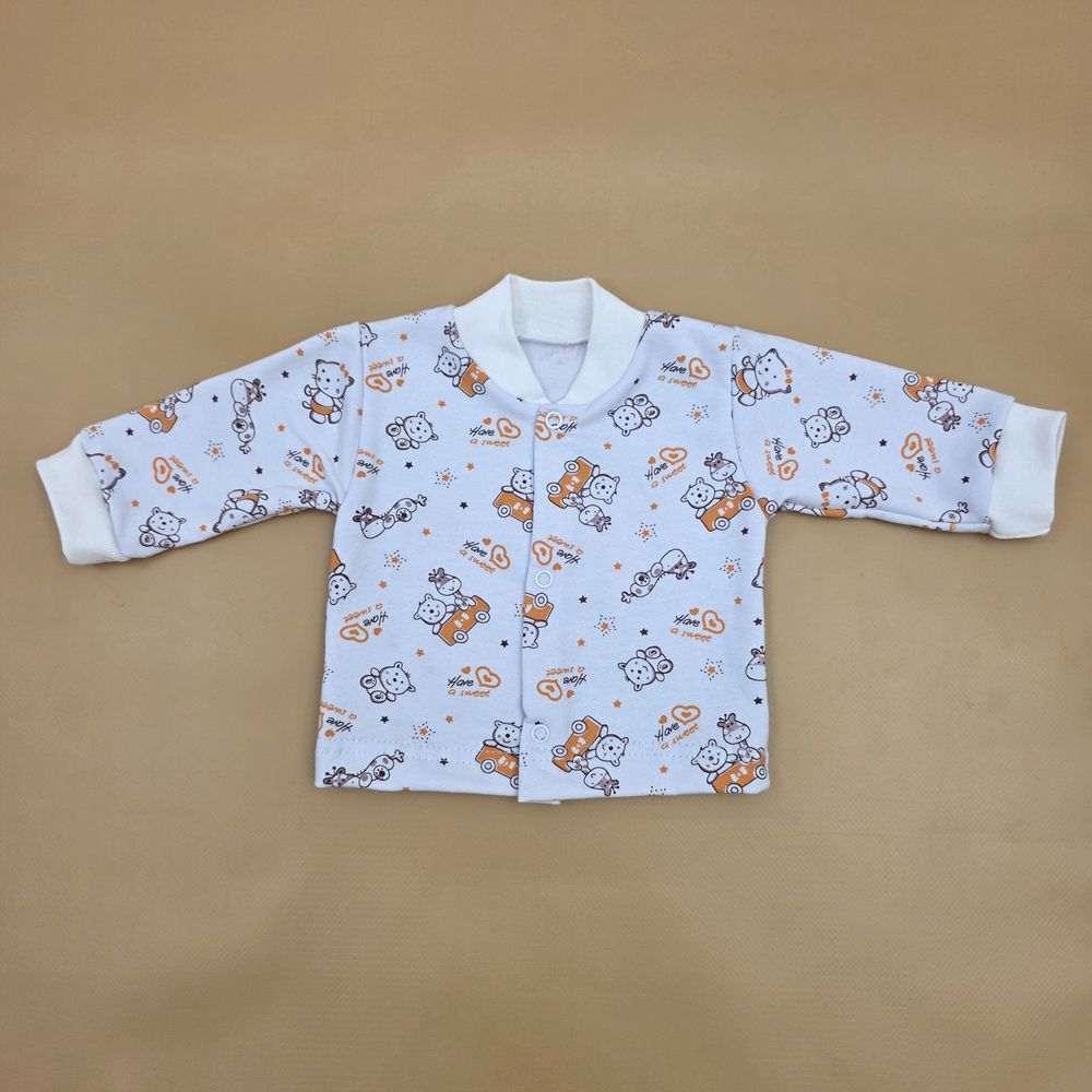 Кофточка №2 (футер, воротничок и манжеты - резинка, кнопки) артикул анонс 0753-56МД