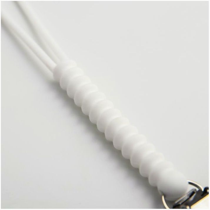 № 5421480 Держатель для соски - пустышки «Кольца», силиконовый, цвет белый