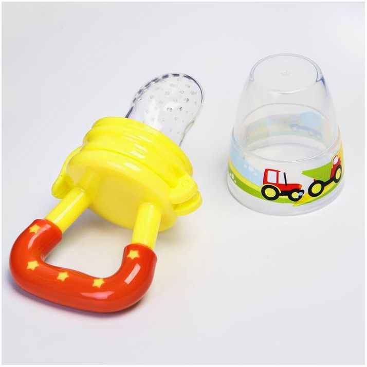 № 2357262 Ниблер «Наше сокровище», с силиконовой сеточкой, цвет жёлтый/оранжевый