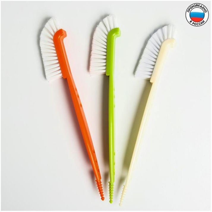 Щётка для мытья бутылочек и сосок, цвета МИКС артикул анонс 1864840