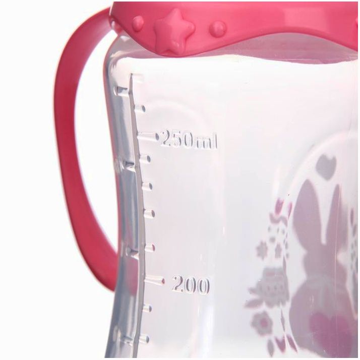 Картинка Бутылочка «Моя зая» , с ручками, 250 мл, от 0 мес., цвет розовый (№2969845) от магазина Мир детей Товары для Новорожденных