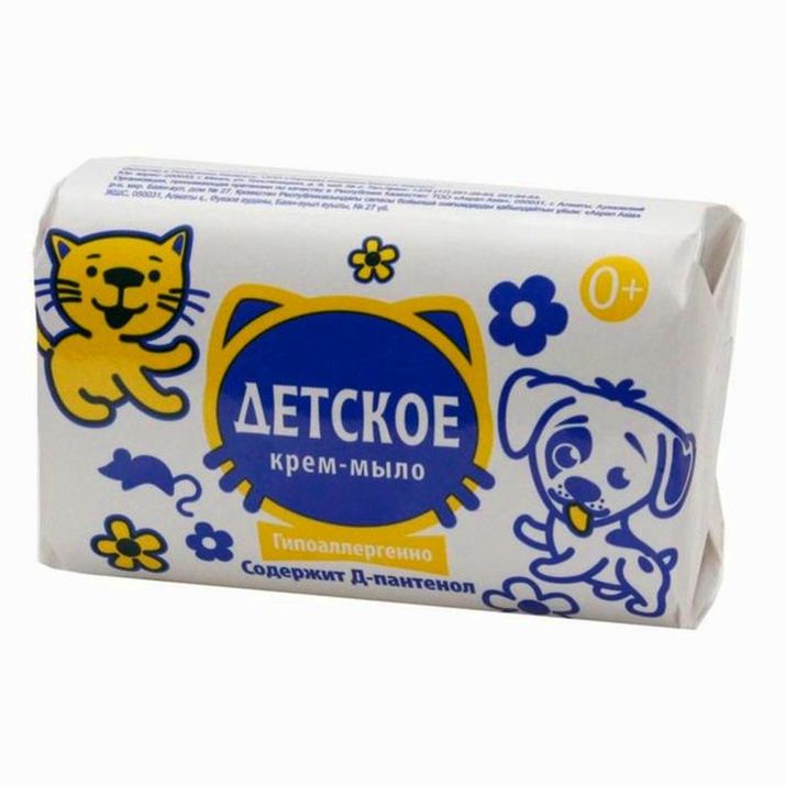 Детское крем-мыло с Д-пантенолом, гипоаллергенное, 90 г артикул анонс 2871630