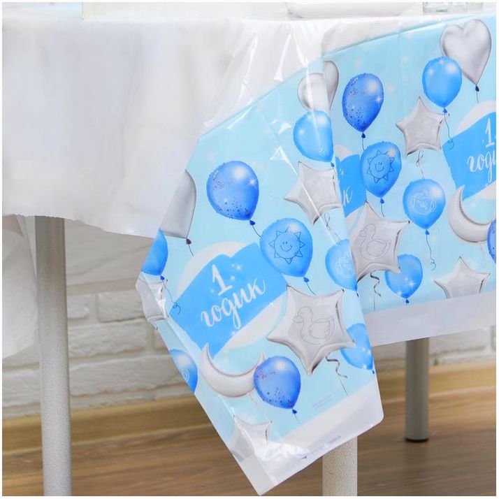 № 3544743 Скатерть «1 годик», малыш, 180х137см