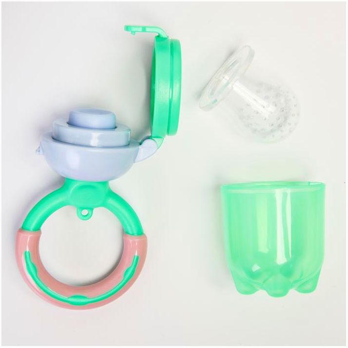 Картинка Ниблер для прикорма «Яблоко», с силиконовой сеточкой, цвет зелёный (№2272514) от магазина Мир детей Товары для Новорожденных