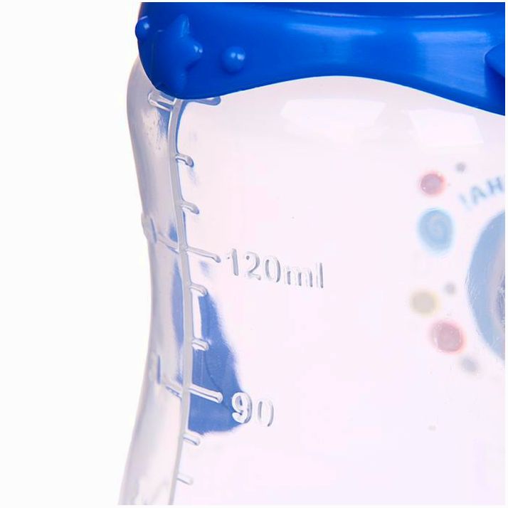 Картинка Бутылочка «Пингвинёнок Рокки» приталенная, с ручками, 150 мл, от 0 мес., цвет синий (№2969869) от магазина Мир детей Товары для Новорожденных