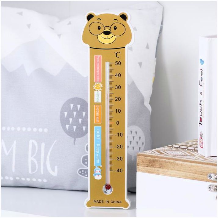 Термометр комнатный «Мишка в очках», цвет МИКС артикул анонс 4477730