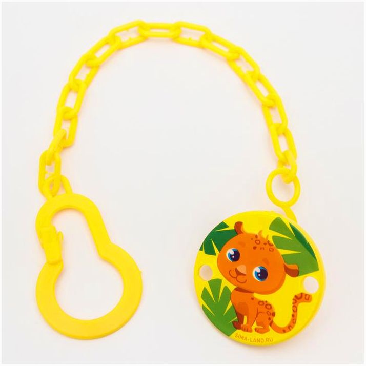 Держатель для соски - пустышки  «ТРЕНД. Леопард», на цепочке артикул анонс 4733688