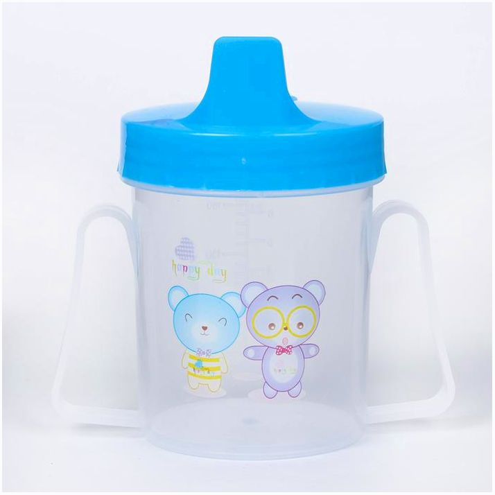 Поильник детский с твёрдым носиком, с ручками, 180 мл., цвета МИКС артикул анонс 2793171