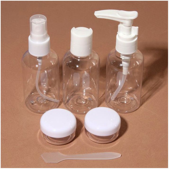 № 655409 Набор для хранения, в чехле, 6 предметов, цвет белый/прозрачный