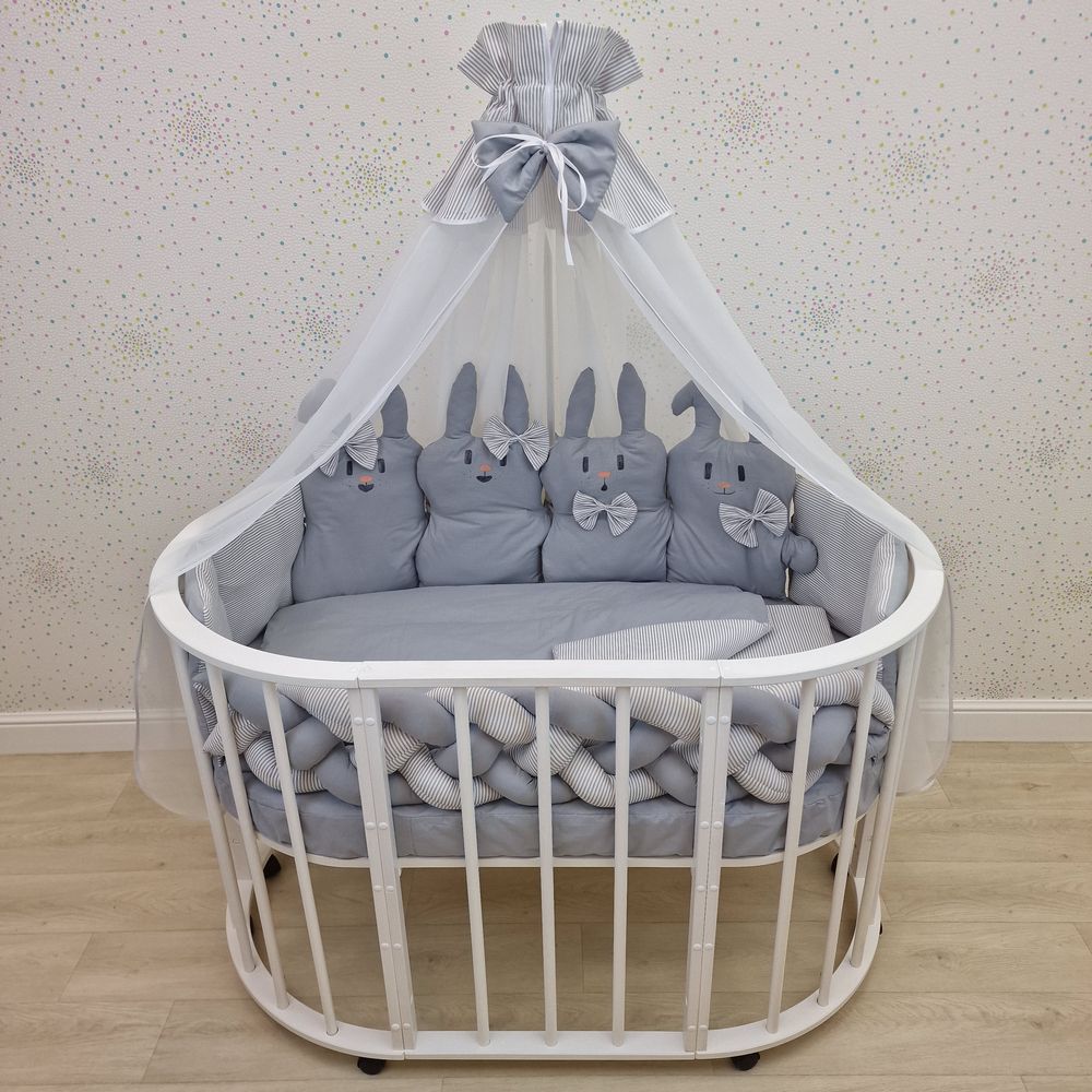 КПБ 15 пр (балдахин + борт + пододеяльник + одеяло + наволочка + подушка + простынь (бязь) артикул анонс 1174-0-1