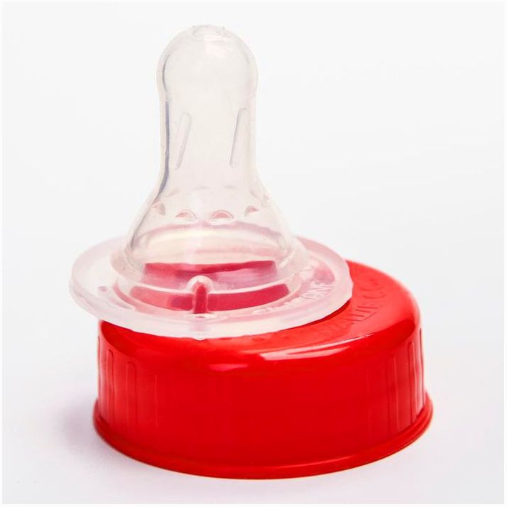 Картинка Бутылочка «Самая красивая», классическое горло, с ручками, 150 мл., от 0 мес., цвет красный (№2969881) от магазина Мир детей Товары для Новорожденных