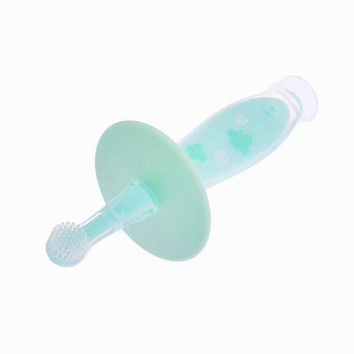 № 3489235 Зубная щётка детская, на присоске, с ограничителем, цвет МИКС