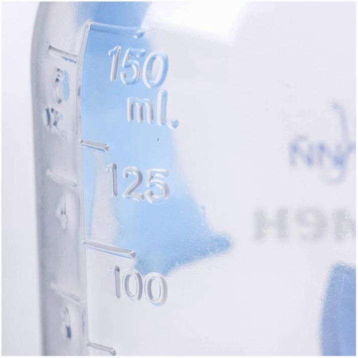 Картинка Бутылочка для кормления «Джентльмен» с ручками, 150 мл, от 0 мес., цвет голубой (№2667393) от магазина Мир детей Товары для Новорожденных