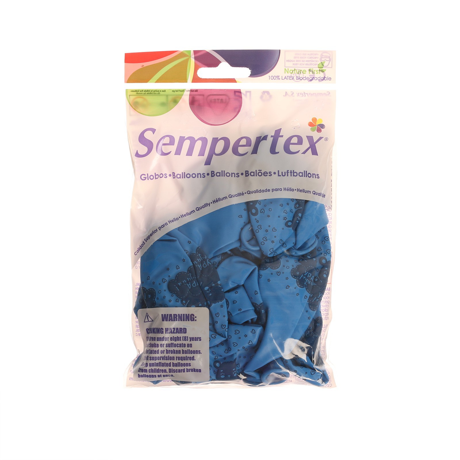 Картинка Шар латексный  12" "Ура, я родился."мишка, пастель, набор 15 шт., цвет синий (№5428309) от магазина Мир детей Товары для Новорожденных