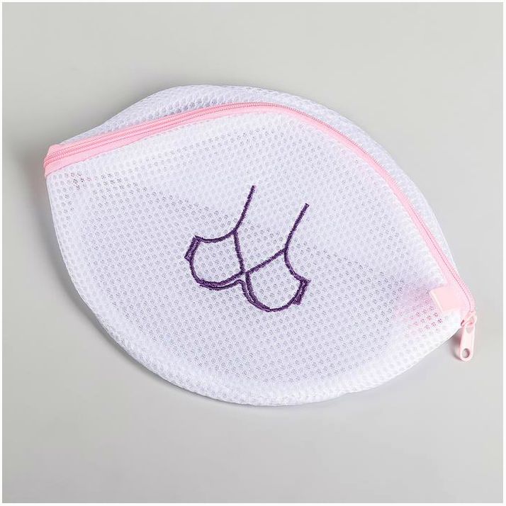 Картинка Мешок для стирки бюстгальтеров Доляна, 18?18?17 см, трёхслойный, крупная сетка, цвет МИКС (№2516023) от магазина Мир детей Товары для Новорожденных