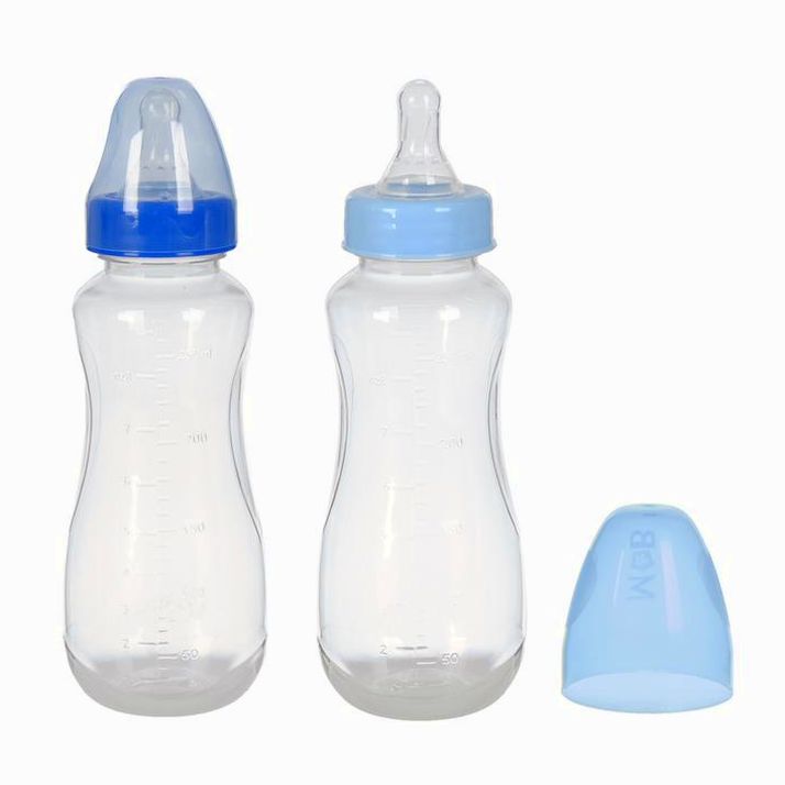 Картинка Бутылочка для кормления, классическое горло, приталенная, 250 мл., от 3 мес., цвет синий (№2969732) от магазина Мир детей Товары для Новорожденных