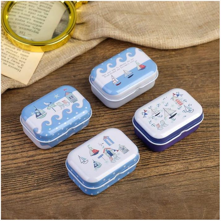 Картинка Шкатулка металл "Кораблики" МИКС 2,5х5,5х4 см (№2541428) от магазина Мир детей Товары для Новорожденных