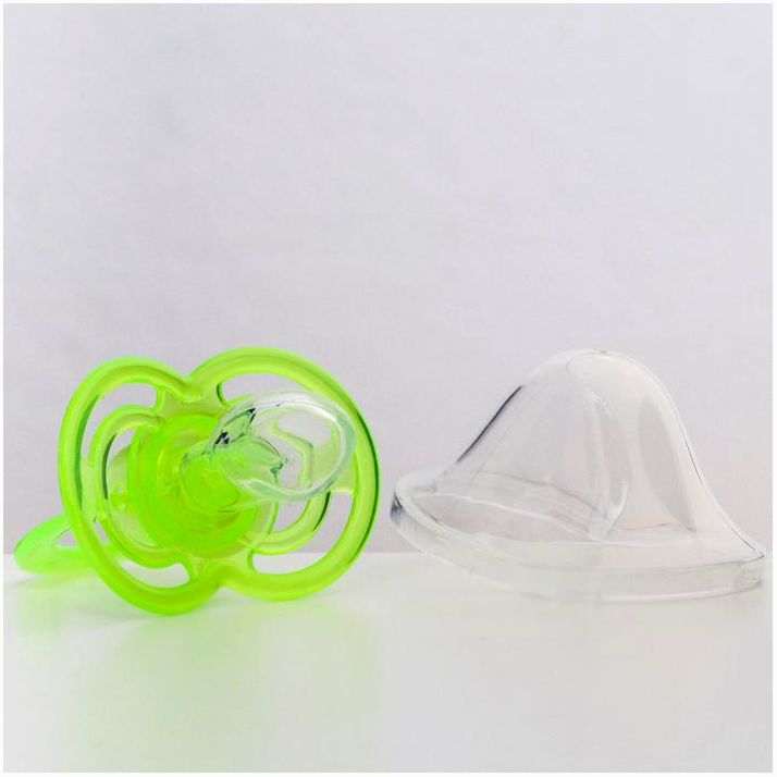 Картинка Соска - пустышка ортодонтическая, силикон, + 6 мес., «Бантик», с колпачком, зелёный (№2589905) от магазина Мир детей Товары для Новорожденных