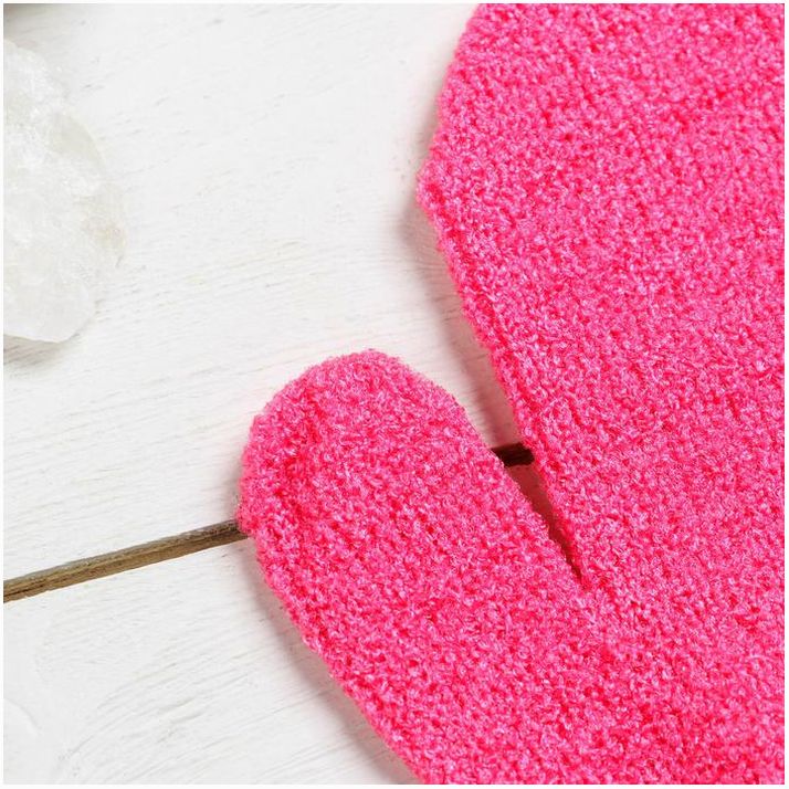 № 6495720 Мочалка - варежка массажная Доляна, 17?12 см, цвет МИКС