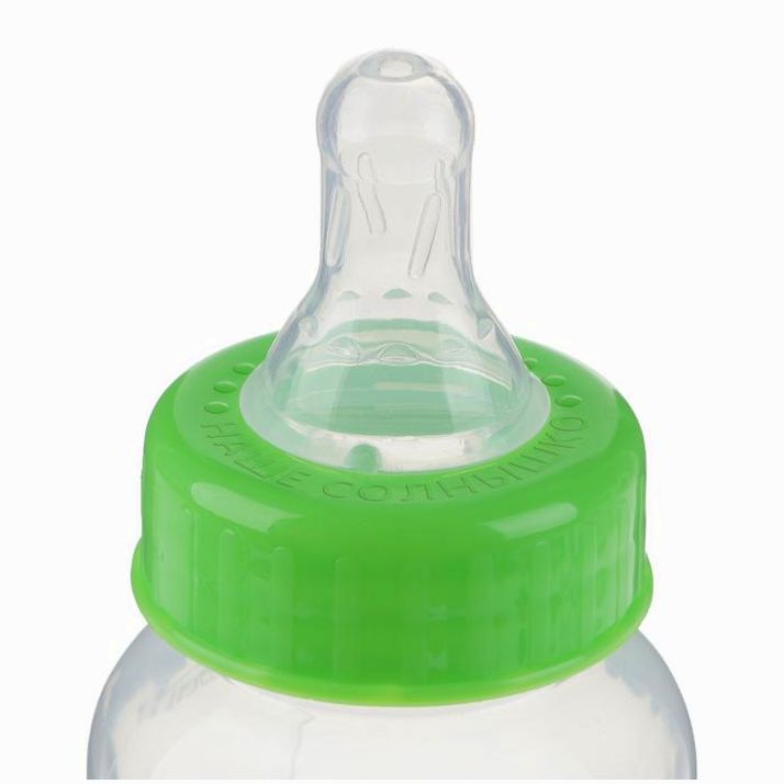 Картинка Бутылочка для кормления детская классическая, 250 мл, от 0 мес., цвет зелёный (№2969754) от магазина Мир детей Товары для Новорожденных
