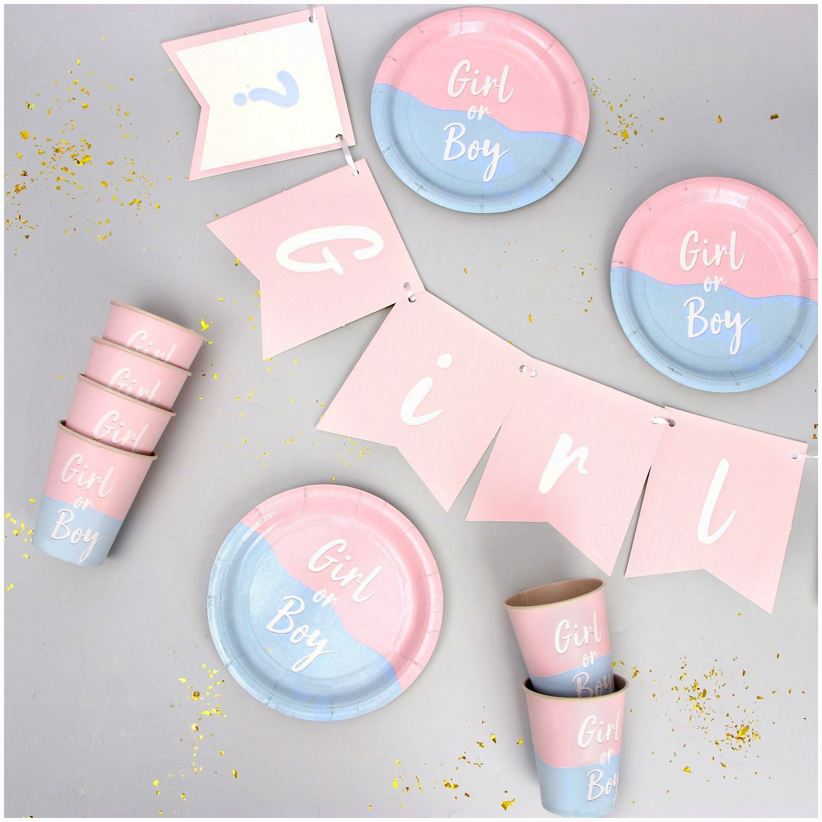 № 7561172 Набор бумажной посуды «Мальчик /Девочка»