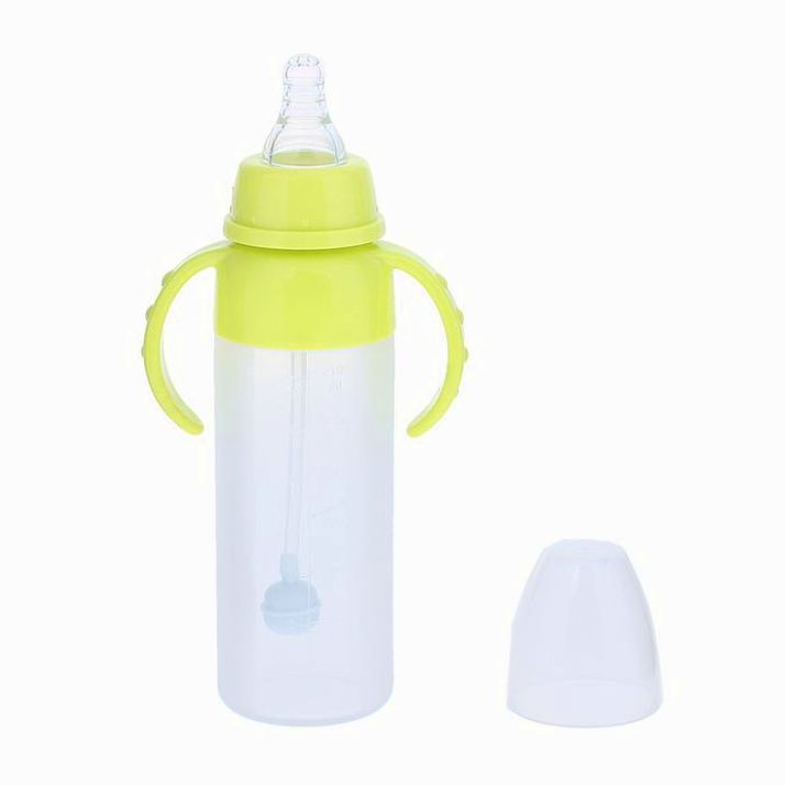 № 1606638 Силиконовая бутылочка для кормления, антиколиковая, 210 мл, от 0 мес., цвет жёлтый