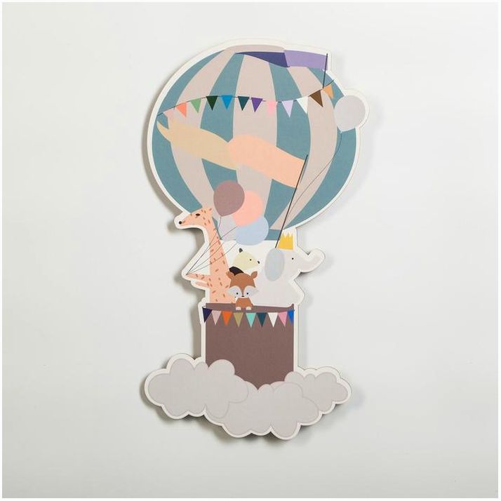 Картинка Декор настенный "Полёт на воздушном шаре", 35.5х20 см (№6959326) от магазина Мир детей Товары для Новорожденных