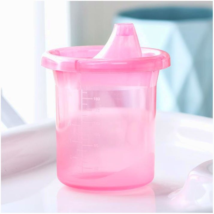 Картинка Поильник детский без нанесения с твёрдым носиком 200 мл, цвет розовый (№3721472) от магазина Мир детей Товары для Новорожденных