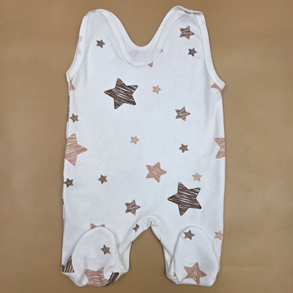 Ползунки на лямках №6 (интерлок, кнопки на плечах) артикул анонс 16128-62МД