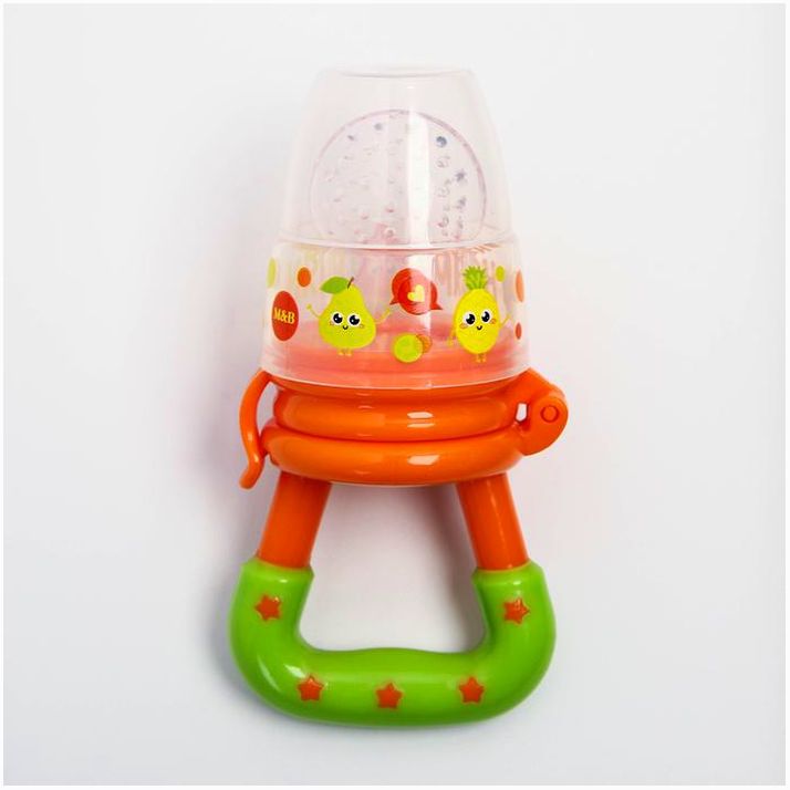 Ниблер «Наше счастье», с силиконовой сеточкой, цвет оранжевый артикул анонс 2279603