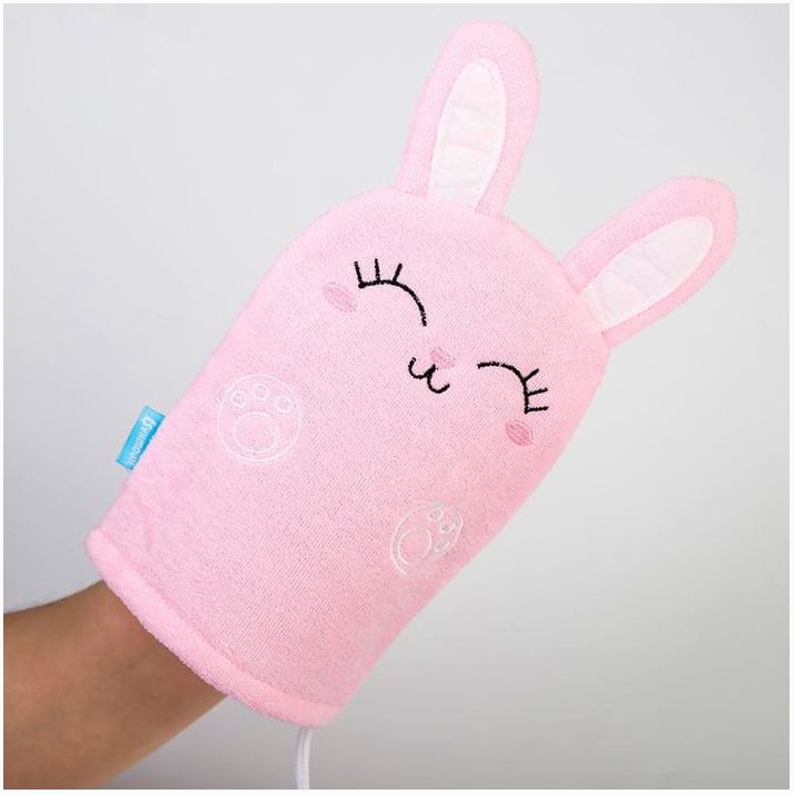 Картинка Мочалка детская для купания «Зайка», варежка, из махры (№3612500) от магазина Мир детей Товары для Новорожденных