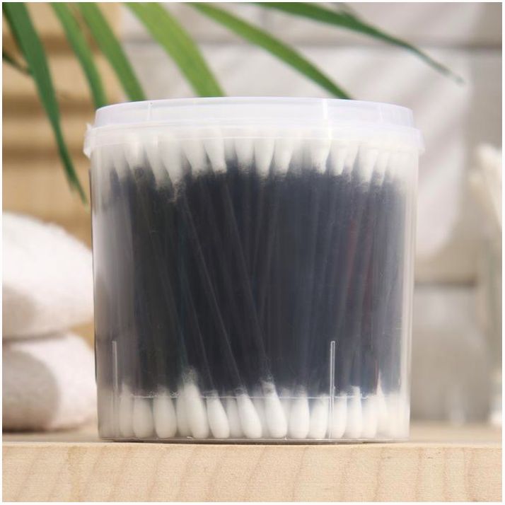 Ватные палочки Soft Care Black&White, банка, 200 шт. артикул анонс 9275471