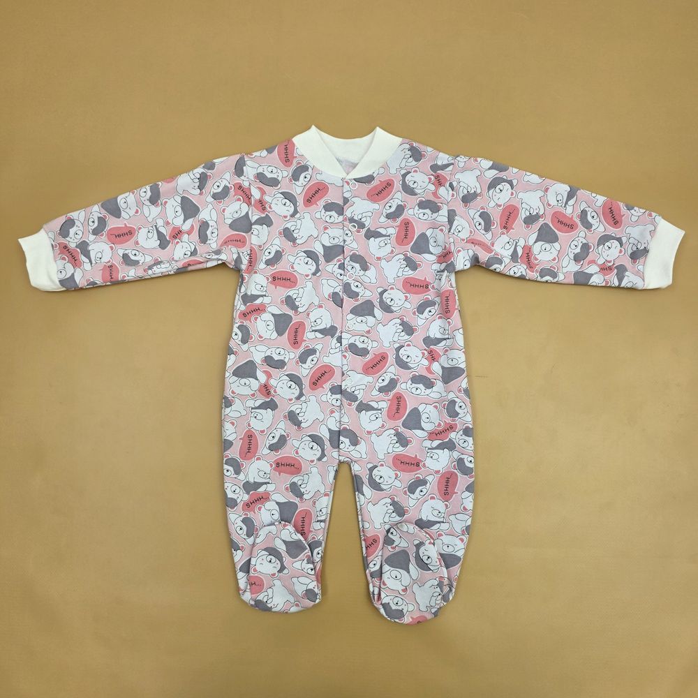 Комбинезон №8 (футер, кнопки спереди, открытые ручки, закрытые ножки) артикул анонс 0390-68МД