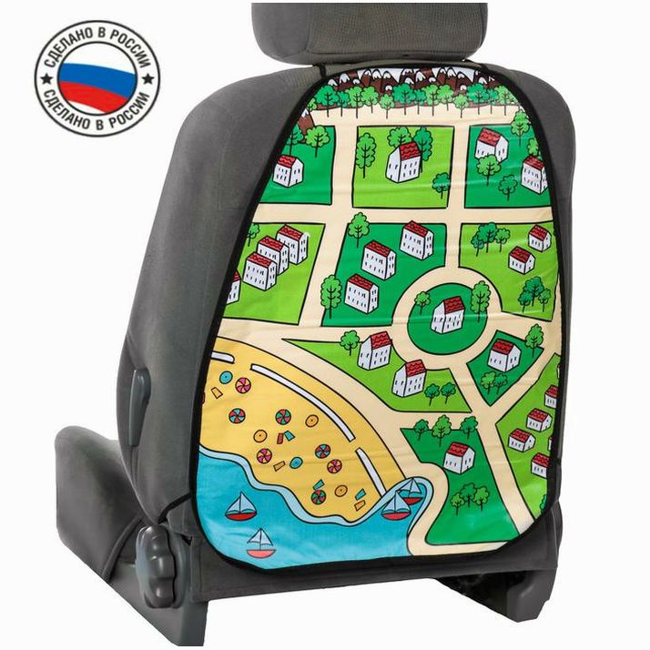 Накидка-незапинайка Домики на пляже, пвх, 61 х 46 см артикул анонс 3554889