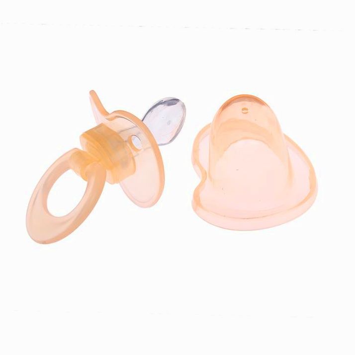 № 2300150 Пустышка силиконовая ортодонтическая с колпачком, от 0 мес., цвет персиковый