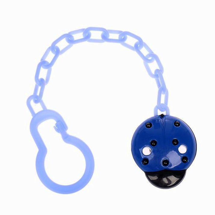 Держатель для соски - пустышки «Божья коровка», на цепочке, цвет синий артикул анонс 2932012
