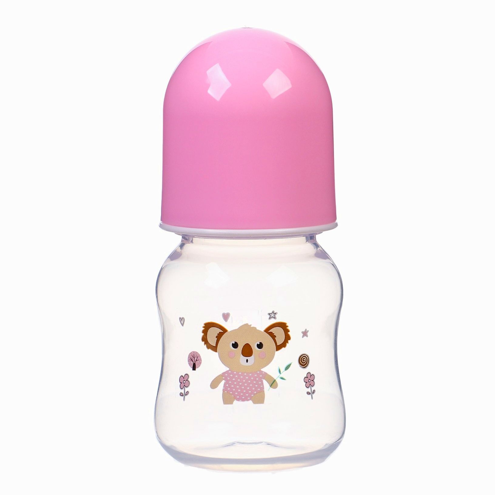 № 9844089 Бутылочка для кормления, классическое горло, 60 мл., от 3 мес., цвет розовый