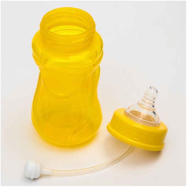 Картинка Бутылочка для кормления, широкое горло, средний поток, 300 мл., цвет желтый, +3мес (№4770837) от магазина Мир детей Товары для Новорожденных