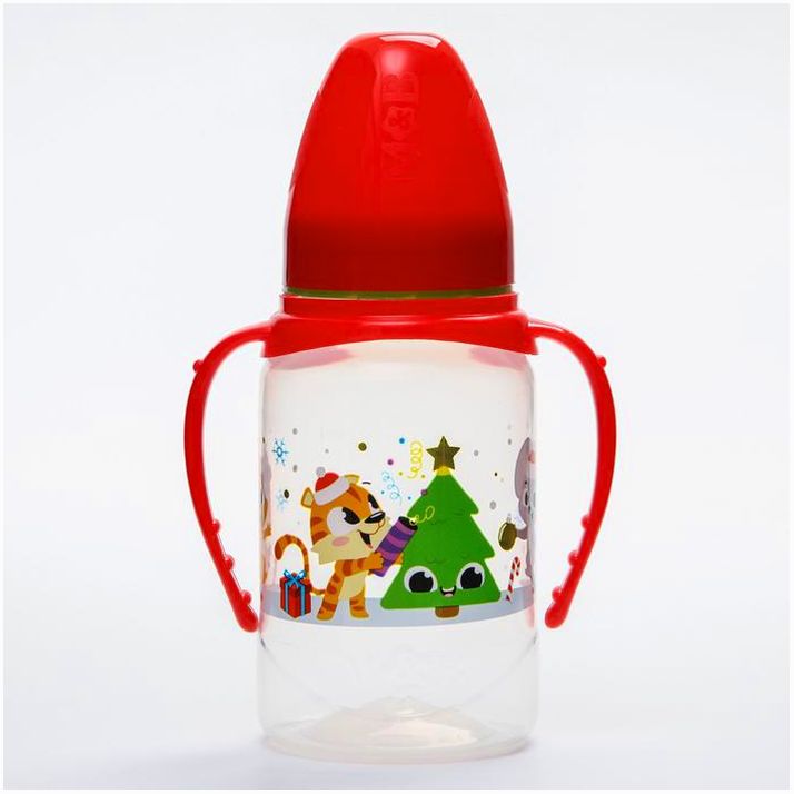 № 6849710 Бутылочка «Малыши» 150 мл цилиндр, с ручками, подарочная упаковка, с ручками