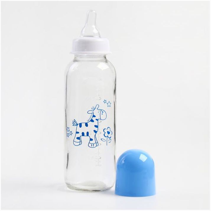 № 4477639 Бутылочка для кормления 250 мл., стекло, цвет МИКС
