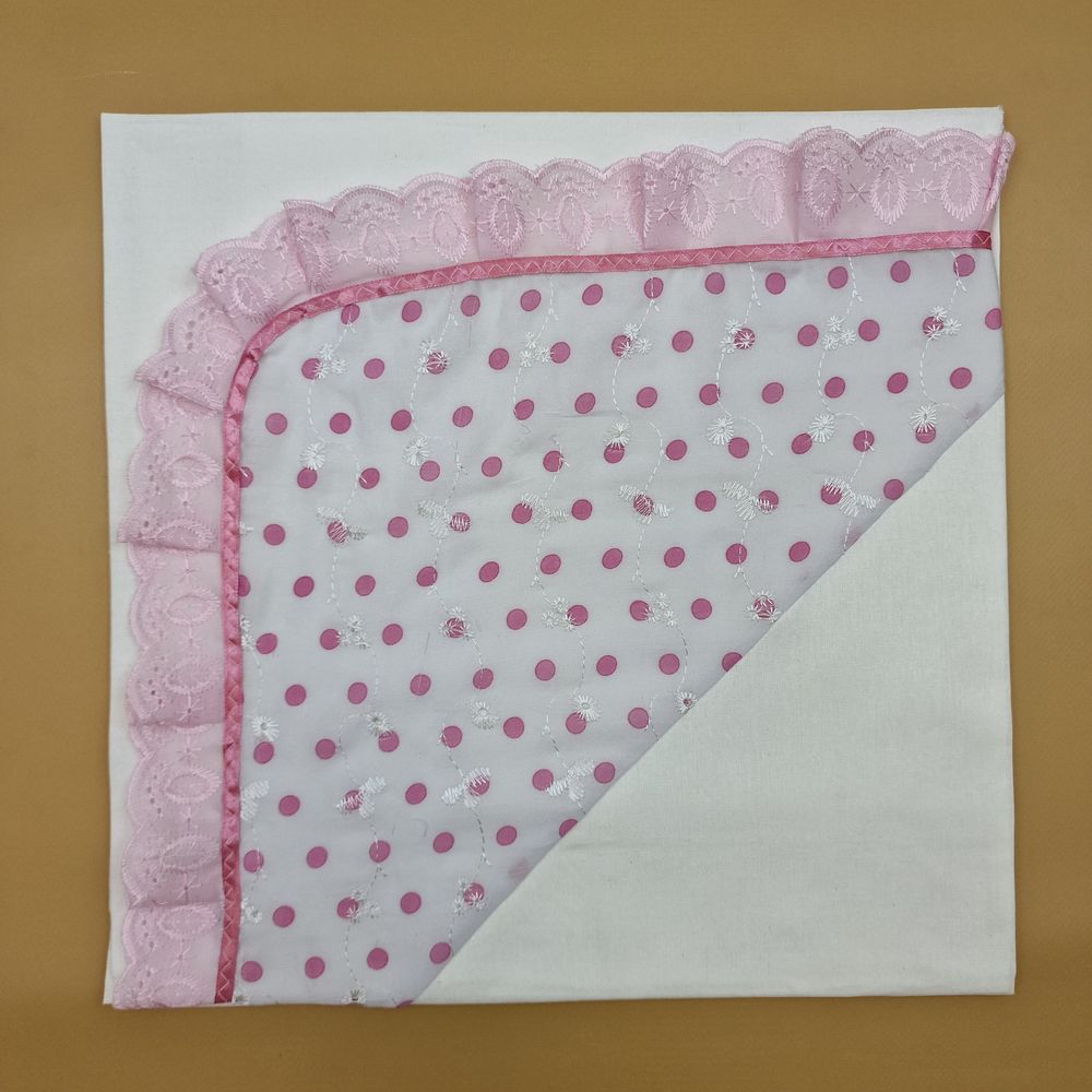 Уголок с кружевами с ленточкой (шитье+бязь) артикул анонс 450л_06