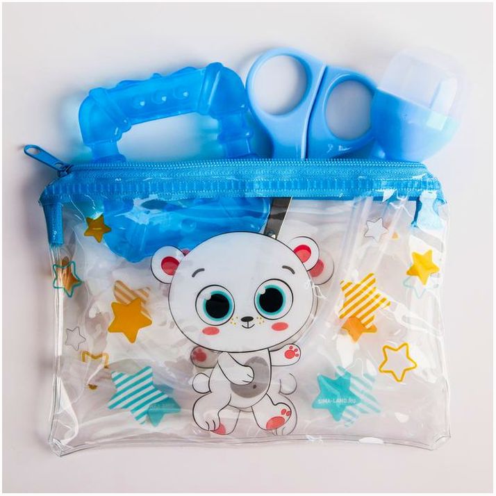 № 3893563 Набор маникюрный детский «Для Малыша», 3 предмета: ножнички, аспиратор, прорезыватель