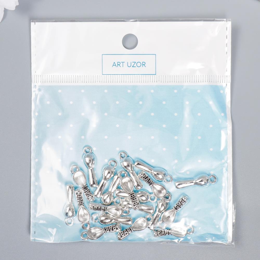 Картинка Декор металл для творчества "Ложечка малыша - baby" серебро набор 20 шт (№5468831) от магазина Мир детей Товары для Новорожденных