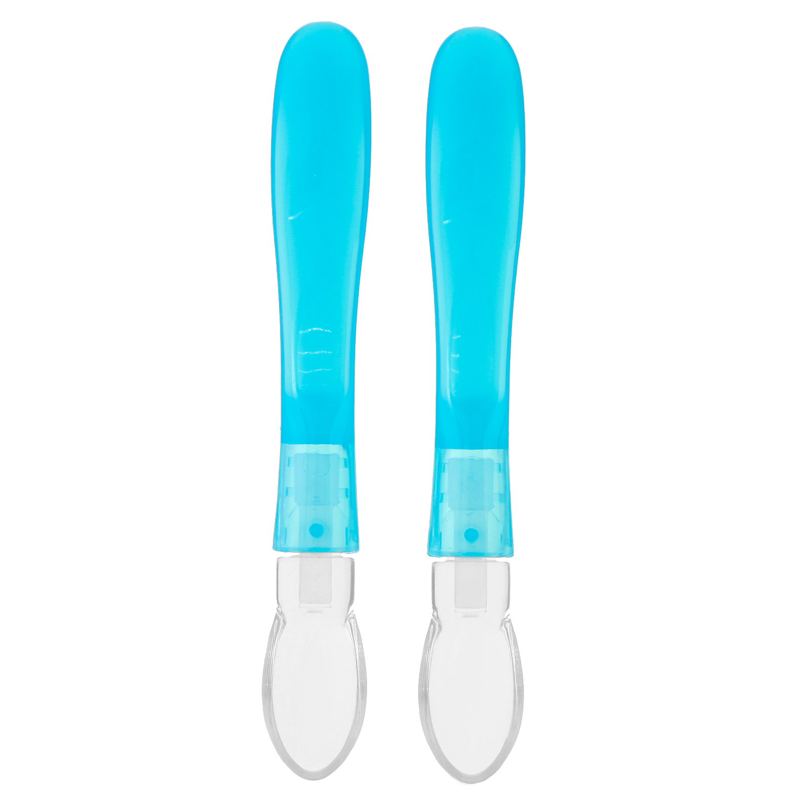 № 10660728 Набор детских силиконовых ложек, цвет голубой