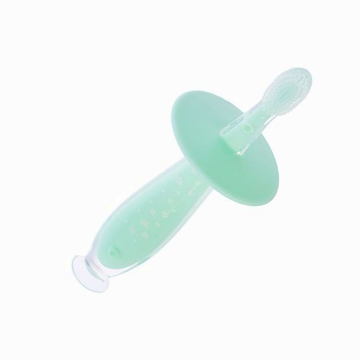 № 3489234 Зубная щётка детская, на присоске, с ограничителем, цвет МИКС