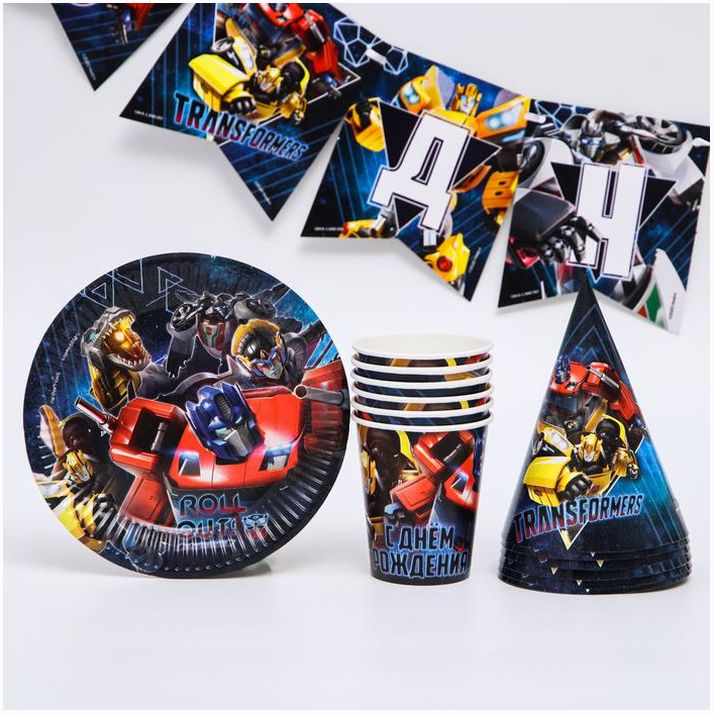 Набор бумажной посуды, на 6 персон 