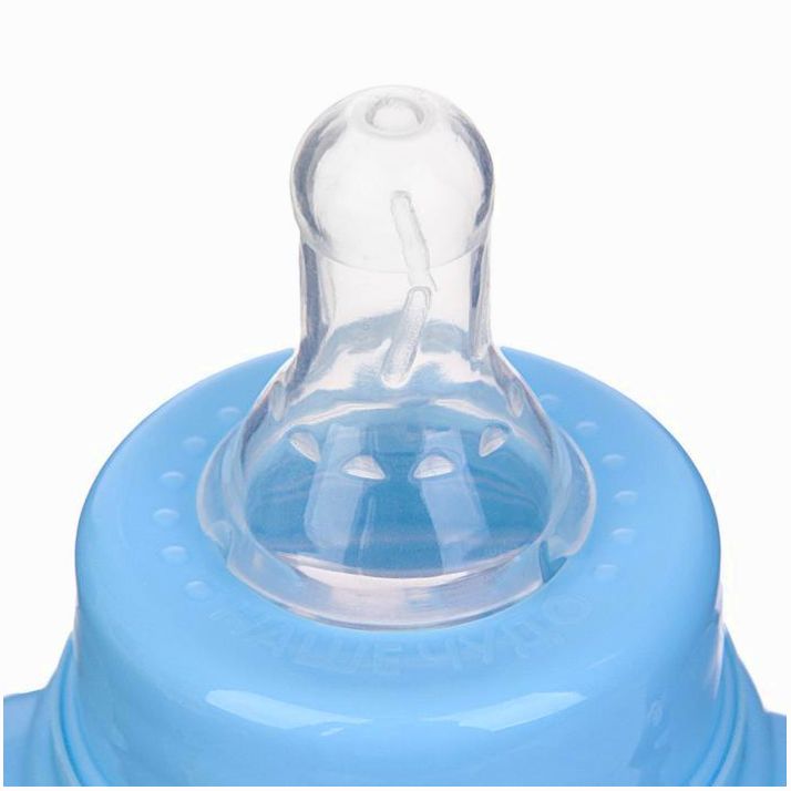 Картинка Бутылочка «Собачка Джекки», клас горло, приталенная, с ручками, 250 мл, от 0 мес, цвет голубой (№2969806) от магазина Мир детей Товары для Новорожденных