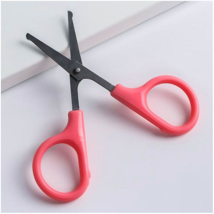 № 5231433 Ножницы детские, маникюрные, цвет розовый