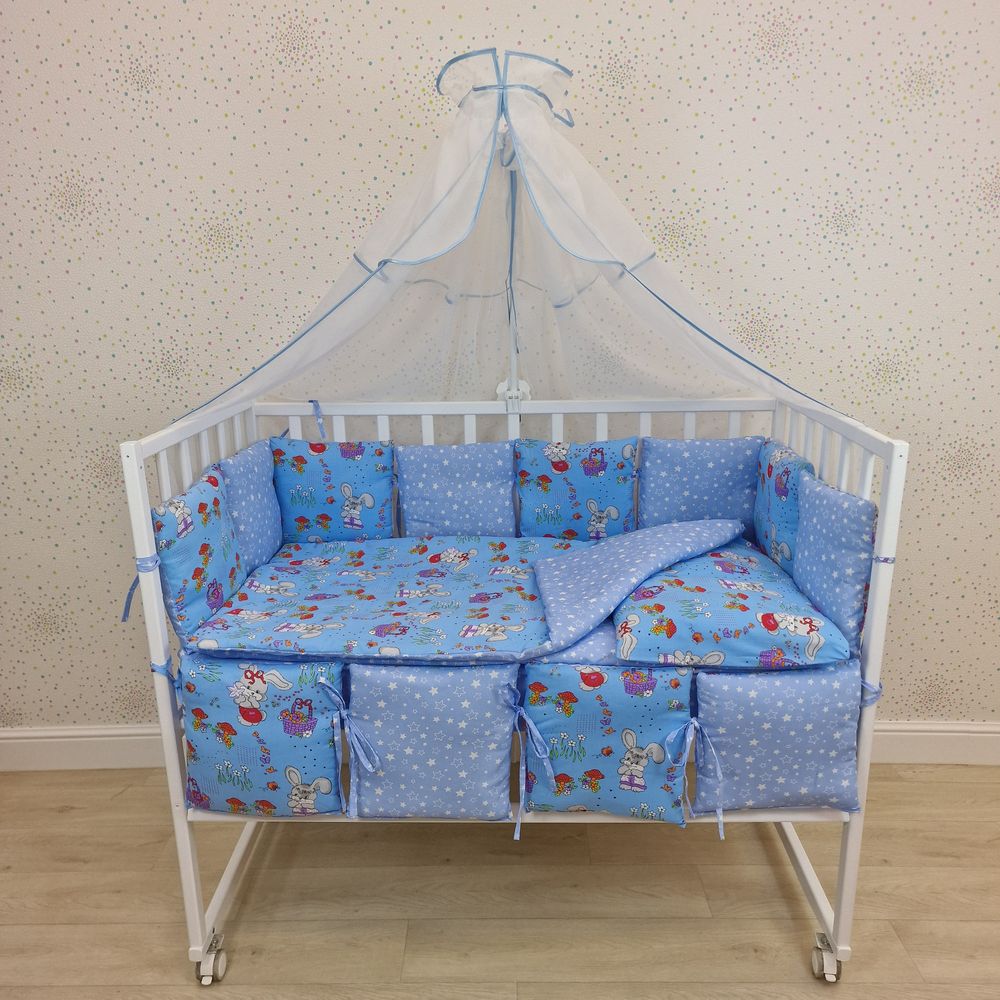 КПБ 18 пр (балдахин + борт + пододеяльник + одеяло + наволочка + подушка + простынь (бязь) 12кв артикул анонс 1144-0-1_05