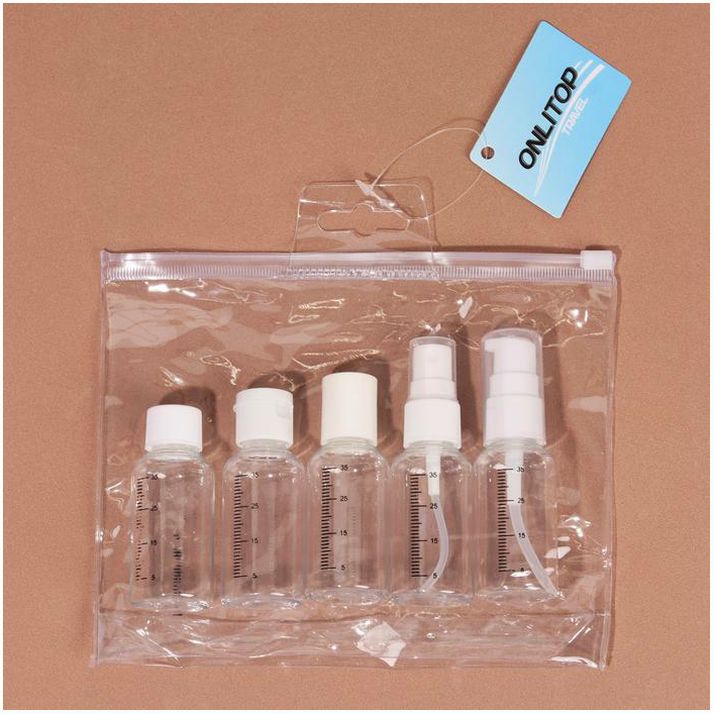 Картинка Набор для хранения, в чехле, 5 предметов, с разметкой, цвет белый/прозрачный (№3735778) от магазина Мир детей Товары для Новорожденных